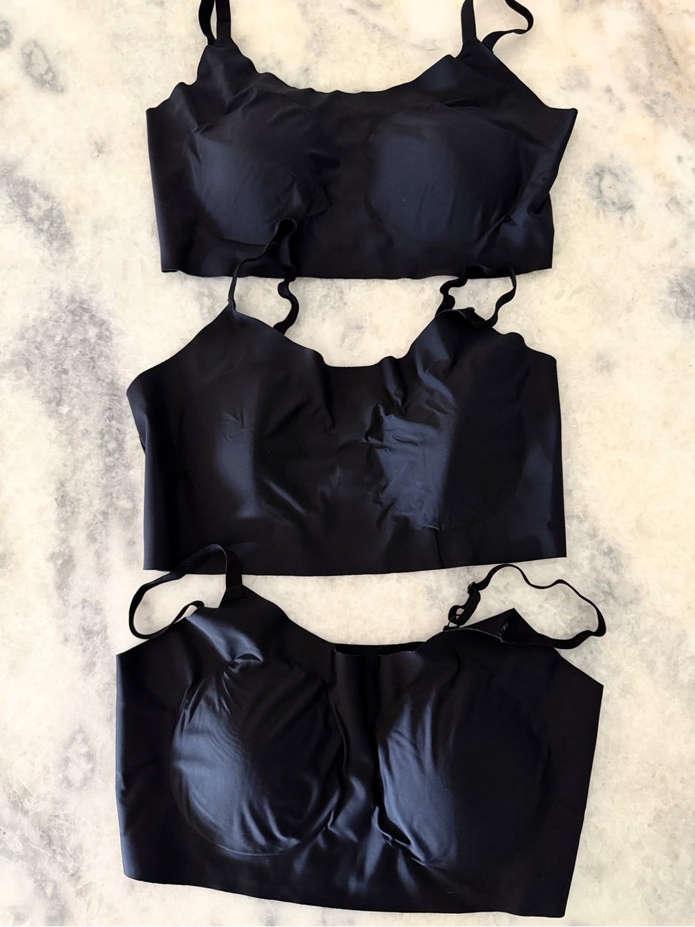 Marilyn Monroe bundle of 3 Black Seamless Bralettes Sz 2x